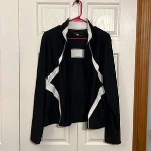 Black and white XL zip up jacket
